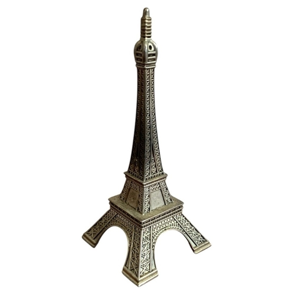 Mini EIFFEL TOWER Tabletop Eiffel Tower Silver Metal Figurine VNTG EIFFEL TOWER - Picture 3 of 4